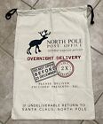 Santa Canvas Sack 27”x 18” Large Size Christmas Bag with Drawstring NWOT