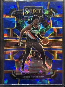 2023-24 Panini Select - Concourse Scoot Henderson #77 Blue Cracked Ice Prizm... - Picture 1 of 2