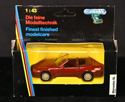 Mercedes Benz SL Cupé Convertible Rojo 1:43 Diecast Schabak Hecho en Alemania Foto 1 de 4