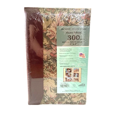 NEW vintage 90s Pioneer floral tapestry 300 pocket 4 x 6 photo album - Image 1 of 4