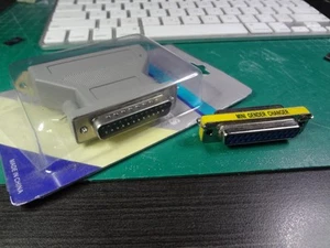 SCSI adapter Centronics to DB25 Male - Brand New - w/ female DB25 adapter - Picture 1 of 2