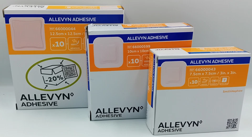 Allevyn Adhesive Foam Dressings Boxes of 10 in All Sizes
