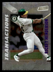 1998 Stadium Club #386 Rickey Henderson Transactions ATHLETICS - Bild 1 von 2