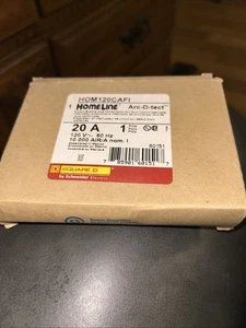 Interruptor combinado Square D HOM120CAFI 20 amperios neutro AFCI - Imagen 1 de 2