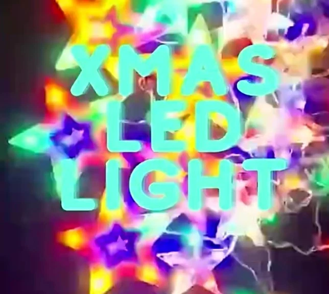 LED Christmas Light Rainfall Fairy String Snow Star Garland Festival Party - Image 1 of 1