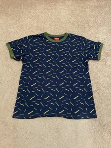 Supreme Herren FW18 Scatter Logo Ringer T-Shirt Gr. XL Grün Navy - Bild 1 von 5