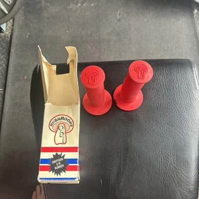 Red Vintage Red Odi Mushroom Grips - Image 1 of 4