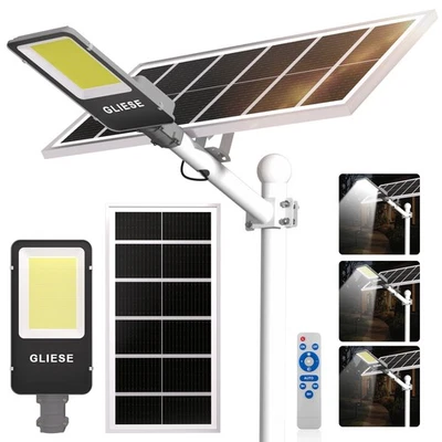 3000W Solar Straßenlampen 6500K LED Solarleuchte für Aussen IP67 Wasserdicht - Bild 1 von 4