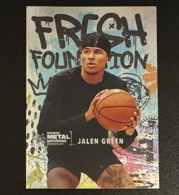 Jalen Green 2021-22 Metal Universe ROOKIE Fresh Foundations #FF1 - Houston - Image 1 of 2