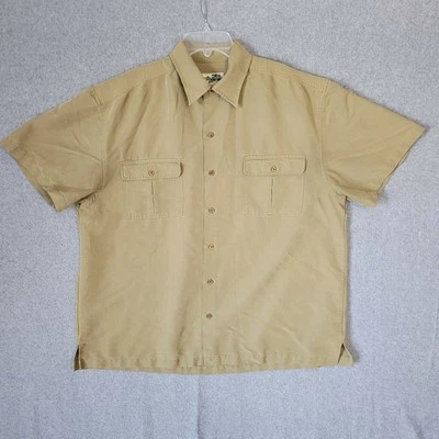 Camisa con botones Havana Jacks Café para hombre XL manga corta marrón Foto 1 de 4