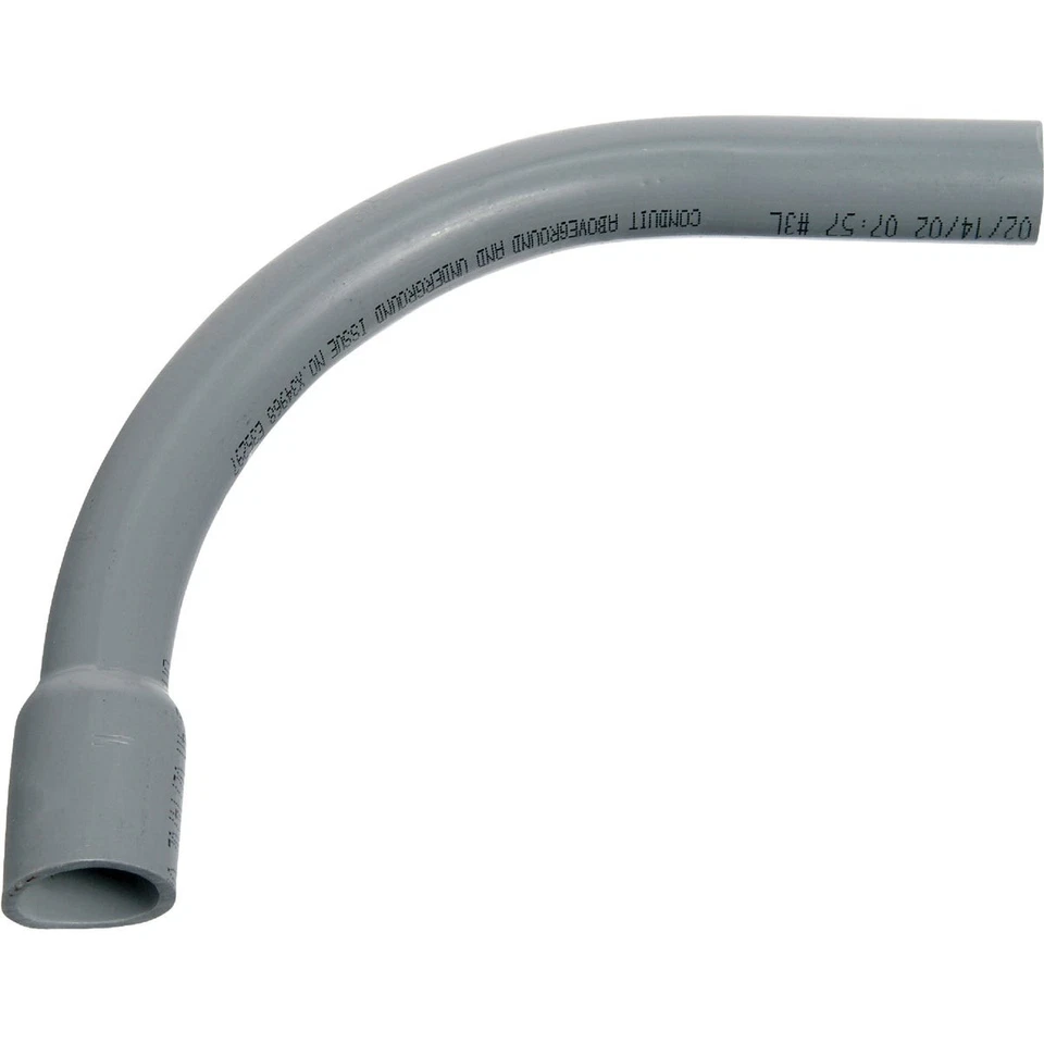 Carlon 1/2 In. Schedule 40 90 Deg Standard Radius Belled End PVC Elbow - Image 1 of 1