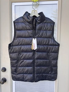 Abercrombie & Fitch Primaloft Puffer Vest Mens Quilted Water Resistant Black L - Picture 1 of 7