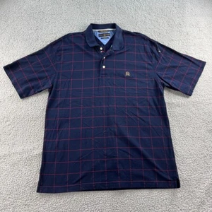 NUEVO Tommy Hilfiger Polo Para Hombres Extra Grande Azul A Cuadros Golf Bandera Mercerizada - Imagen 1 de 13