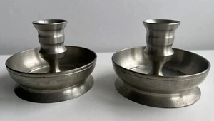 MP Zinn Kerzenständer mit Tropfplatte Paar 2,75 T x 3,5" B - Bild 1 von 12