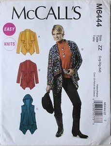 McCalls 6444 EASY Knits Misses Jackets Vests Sewing Pattern Sz 16-26 L-XL-XXL - Picture 1 of 1