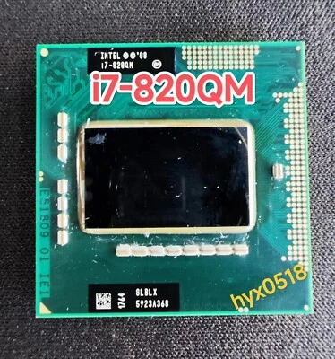 Intel Core i7 820QM CPU 1.73 GHz 8M Quad-Core SLBLX Socket G1 PGA998 Processor - Image 1 of 3