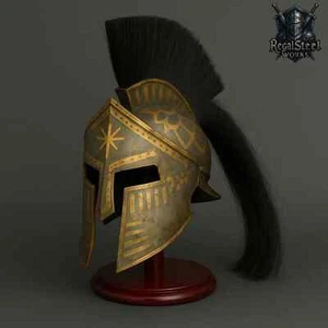 300 Spartan Helmet Movie King Leonidas Medieval Greek Helmet LARP Cosplay Gift - Picture 1 of 4