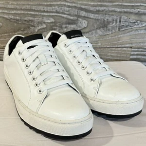 Karl Lagerfeld Paris Sneakers US 8.5 M White Leather LF1S1106 retail $225 Golf - Picture 1 of 8