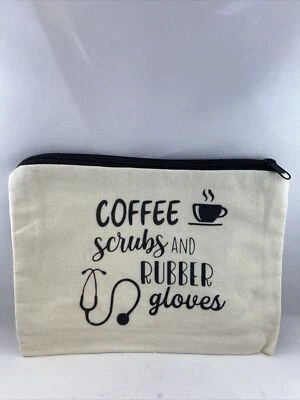 Bolsa de viaje de maquillaje de enfermera 5,9x9,3 con cierre de cremallera de lona para mujer sin marca Foto 1 de 4