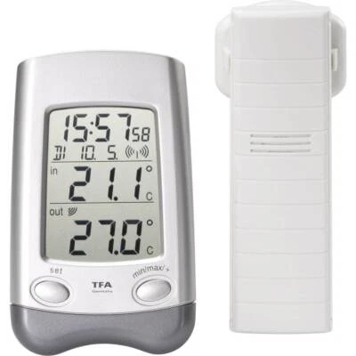 TFA Dostmann Wave Funk-Thermometer Silber 30.3016.54 - Bild 1 von 2