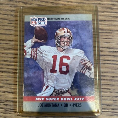 1990 Pro Set Super Bowl MVP's #24 Joe Montana San Francisco 49ers Football Card - Image 1 of 2