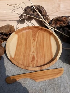 PIATTO IN LEGNO "basla" per la polenta -Pezzo unico, non incollato! Wooden plate - Foto 1 di 1