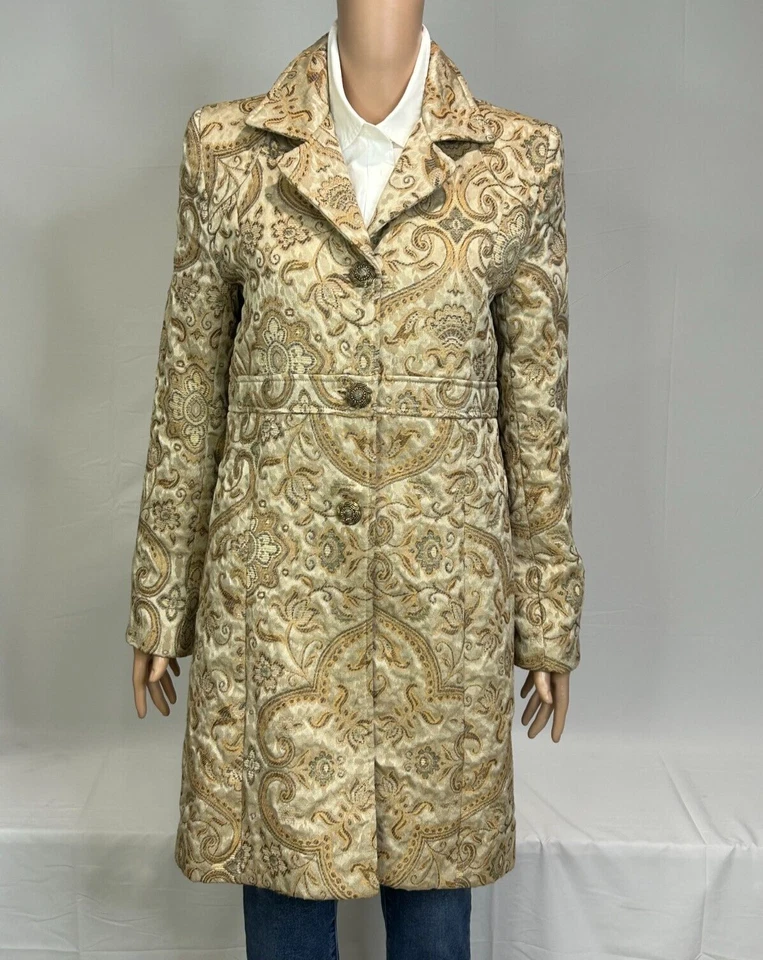 Ninety Mujeres 10 Neutro Paisley Cintura Alta Forrado Elegante Tapiz Foto 1 de 4