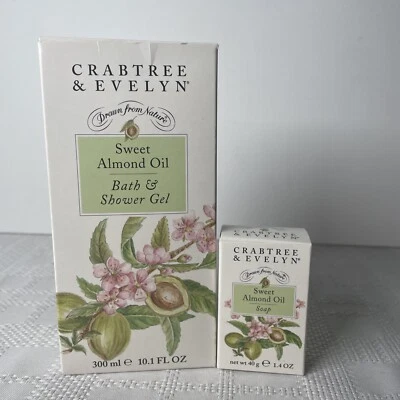 Crabtree & Evelyn Sweet Almond Oil Bath and Shower Gel 10.1 oz Mini Soap 1.4 Oz - Image 1 of 4