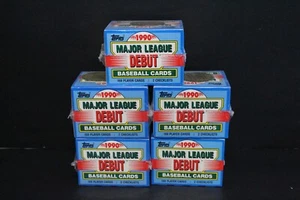 Lotto di 5 set sigillati in fabbrica Topps Major League debutto 1990 - Foto 1 di 3