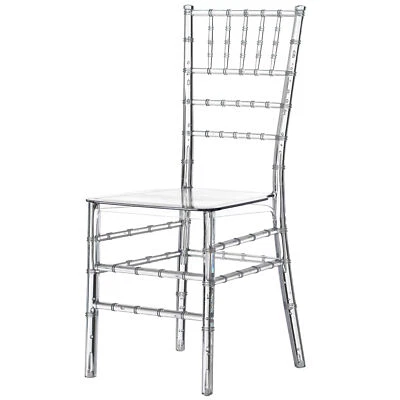 New Modern Acrylic Stackable Chiavari Dining Chair, Clear Party Chair - Image 1 of 4