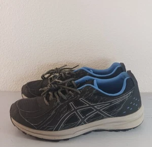 ASICS FREQUENT TRAIL WOMENS sz 8.5 BLACK GREY  RUNNING SHOE SNEAKER 1012A022 - Picture 1 of 11