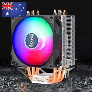 RGB Tower Radiator 4 Heat Pipe 9cm Cooler Fan Computer Accessories for INTEL AMD - Afbeelding 1 van 12