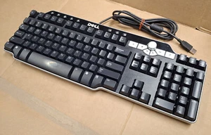 Dell SK-8135 USB Multimedia Tastatur schwarz kabelgebunden mit USB Hub - gereinigt & getestet - Bild 1 von 8