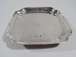 George I Salver - Antique Georgian Square Tray - English Sterling Silver   1726 - Picture 1 of 4