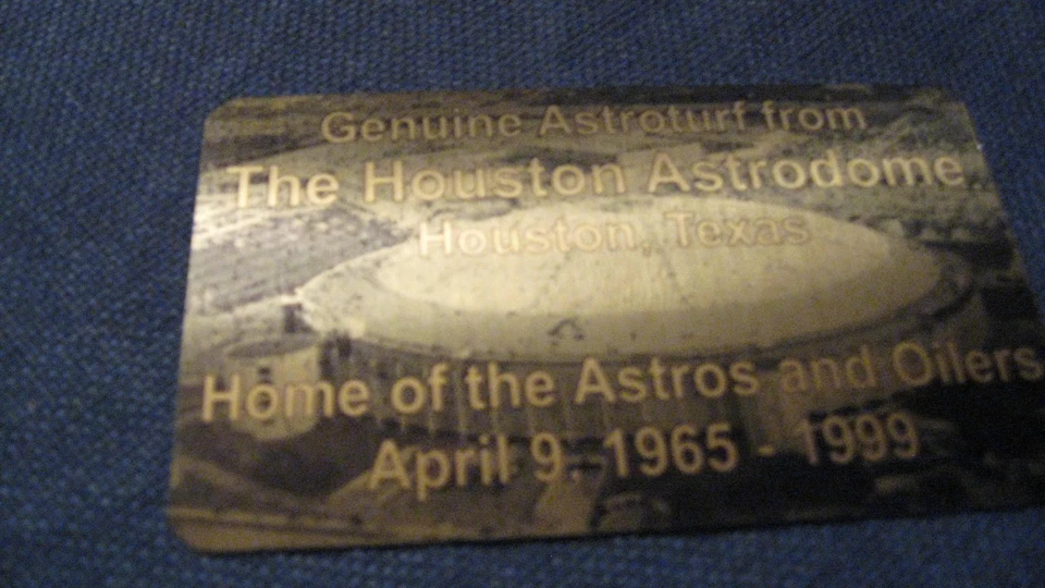 HOUSTON ASTRO DOME ASTRO TURF asiento PLACA HOGAR DE LOS ENGRASADORES Y ASTROS  Foto 1 de 1