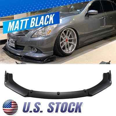 Front Bumper Lip Splitter Spoiler Matte Black For Infiniti G35 Foto 1 de 4