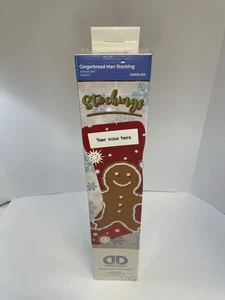 Diamond Dots Gingerbread Man Christmas Stocking - Picture 1 of 5