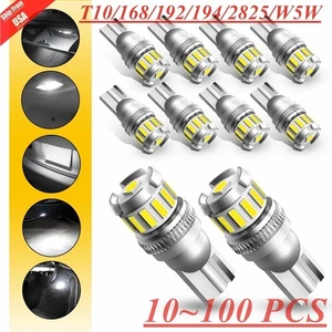 AUXITO T10 W5W 168 194 LED License Plate Tag Light Bulb Bright 6000K White 240LM - Picture 1 of 22