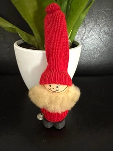 Original Ljungstromes of Sweden Handarbeit Holz & Wolle Weihnachtsmann 60er Jahre - Bild 1 von 4