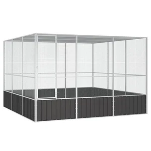 Jaula de Pájaros Pajarera Casita para Loros Aves Acero Galvanizado vidaXL - Imagen 1 de 42