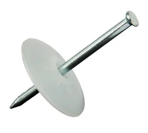 100 Stück Nagelscheibe 34 mm rund mit Nagel 3,3x40mm / 3,3x50mm / 3,3x60mm - Bild 1 von 2