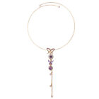 Collier papillon violet pierre précieuse pendentif choker femmes étouffeurs chaîne clavicule
