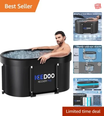 129 Gal Freestanding Ice Bath for Rapid Muscle Recovery - Modern Design - Image 1 of 4