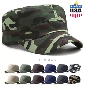 Men Cap Army Hat Cadet Castro Military Patrol Baseball Summer Camo Camouflage AC - Picture 1 of 19