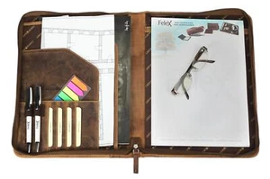 Greenburry Vintage Schreibmappe A4 Konferenzmappe Leder Vertretermappe  - Picture 1 of 7