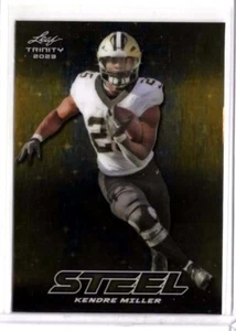 2023 Leaf Trinity Football Steel KENDRE MILLER Pre-Production Proof 1/1 Saints - Picture 1 of 2