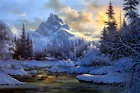 Canvas Print Snow landscape Oil painting Picture HD print on canvas L1696