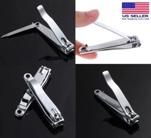 Large Stainless Steel Standard Nail Toe Finger Trimmer Nail Clippers With File - Picture 1 of 4