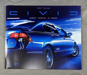 2007 Honda Civic Original Car Sales Brochure Dealers Catalog NEW sedan hybrid SI - Picture 1 of 7