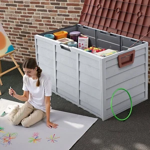 Mehrzweck Gartenbox Kissenbox Auflagenbox Gartentruhe Aufbewahrungsbox 290 Liter - Bild 1 von 7